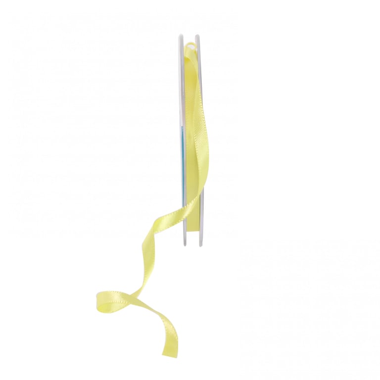 6mm Light Yellow Satin Ribbon - Perfect for Home Decor and Wedding Decoration Crafts