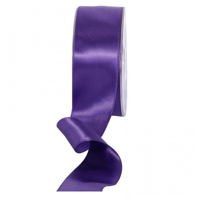 Dark Purple Satin Ribbon 38mm - High-Quality Home Decor and Wedding Decoration Craft Ribbon