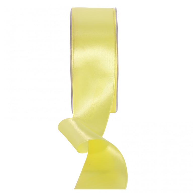Light Yellow Satin Ribbon 38mm - Perfect for Home Decor and Wedding Decoration Crafts