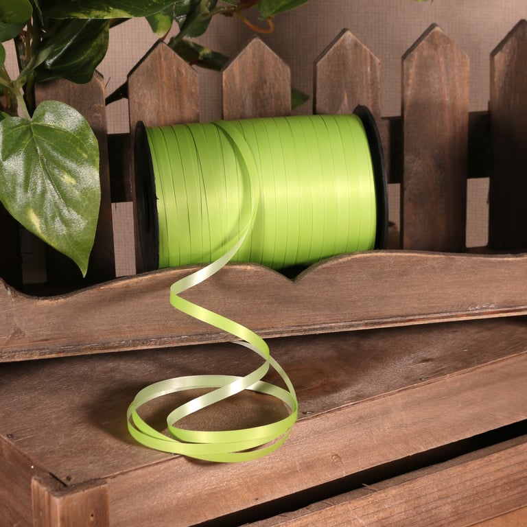 Matt Lime Green Curling Ribbon - Perfect for Home Decor and Party Decoration