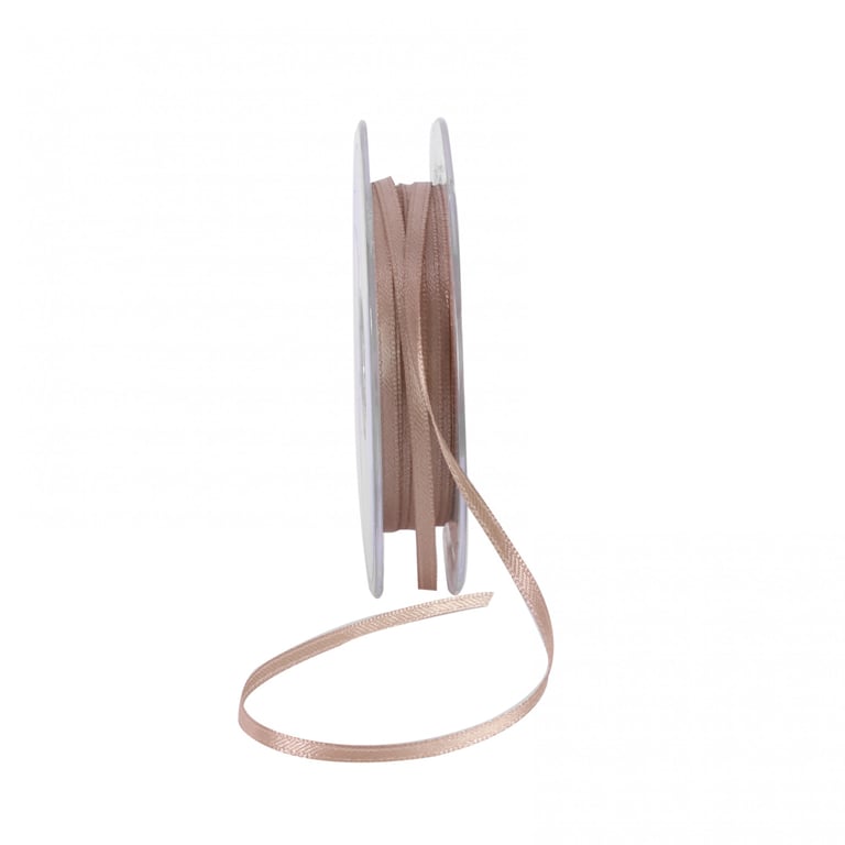 Beige Satin Ribbon 3mm - Elegant Home Decor and Craft Ribbon