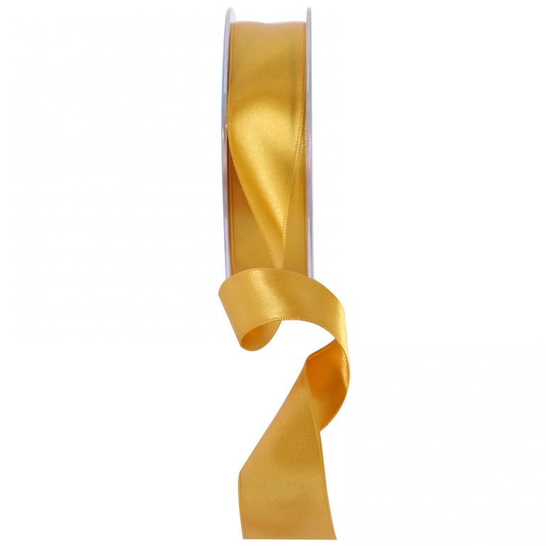 Bright Gold Satin Ribbon 25mm - Luxurious Home Decor Accent Ribbons
