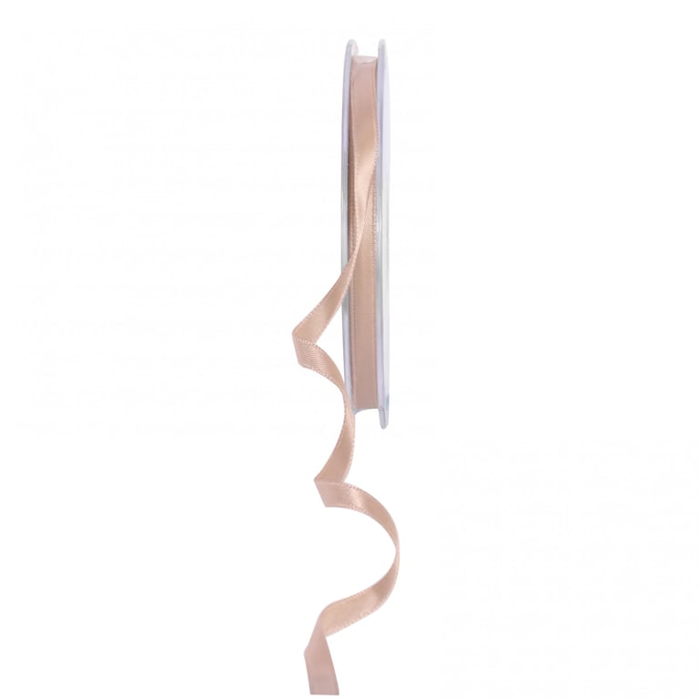 Beige Satin Ribbon 6mm - Perfect for Home Decor and Wedding Crafts