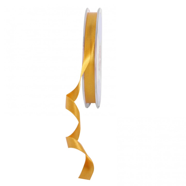 Bright Gold Satin Ribbon 10mm - Luxe Home Decor and Wedding Accent Ribbons