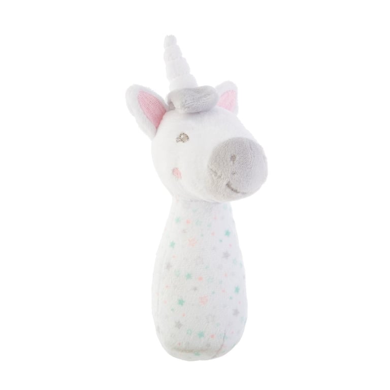 Unicorn Baby Rattle - Teething Toy with Soft Unicorn Figure and Gentle Rattling Sound for Child Entertainment