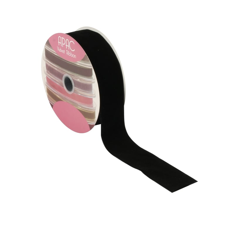 Black Velvet Ribbon - 50mm x 20m, Perfect for Crafting, Home Decor & Fashion Decoration