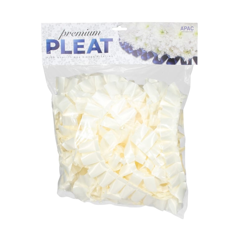 Premium Ivory Pleat Ribbon 50mm Wide x 10m Long - Perfect for Home Decor and Crafting Projects