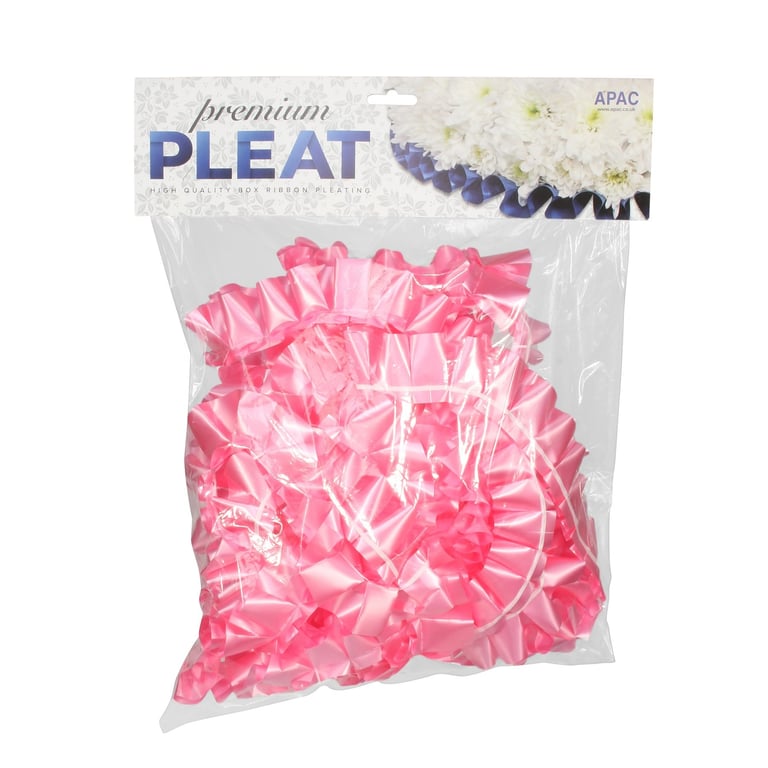 Premium Baby Pink Pleat Ribbon - 50mm Wide x 10m Long, Ideal for Home Decor and Crafting Projects