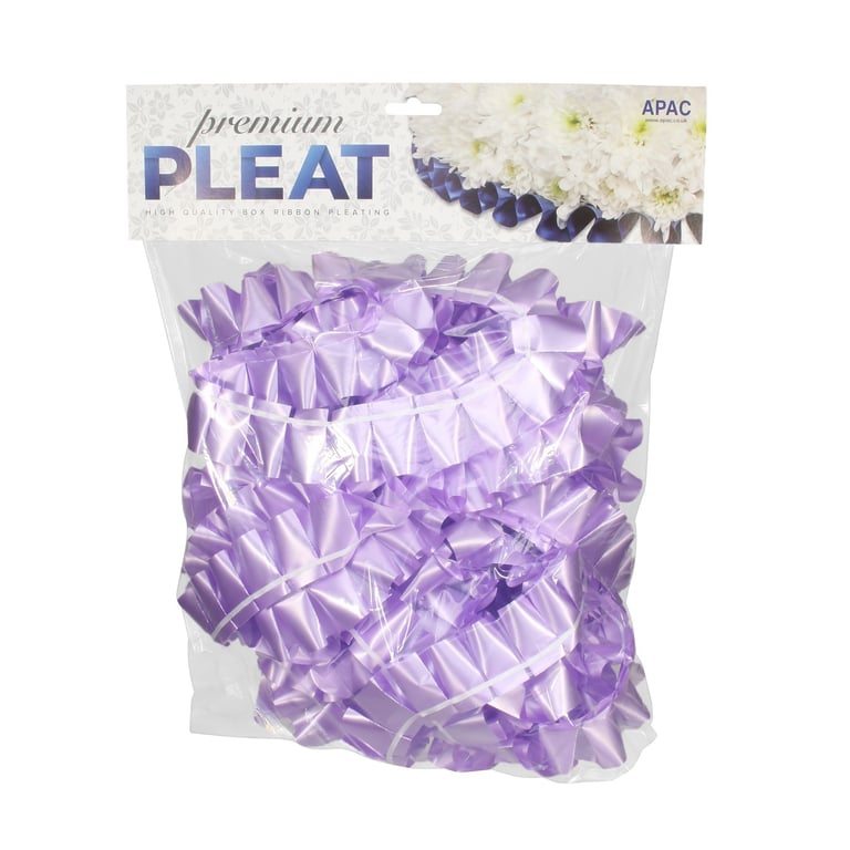 Premium Lavender Pleat Ribbon (50mm x 10m) - Perfect for Home Decor and Wedding Craft Supplies