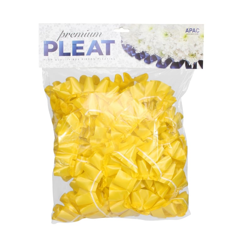 Premium Daffodil Pleat Ribbon - 50mm Wide, 10m Long Home Decor Ribbon for Crafting and Floral Arrangements