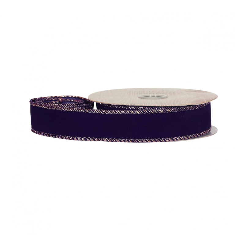 Purple Velvet Ribbon - 25mm Wide, 9m Long, Perfect for Home Decor and Gift Wrapping