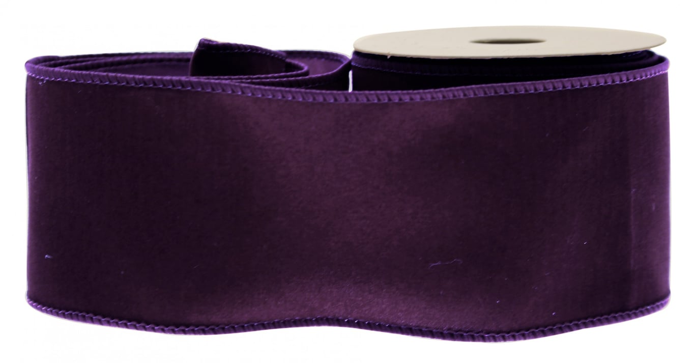 Purple Velvet Ribbon - 9m Long Decorative Craft Ribbon for Home and Fashion Decoration
