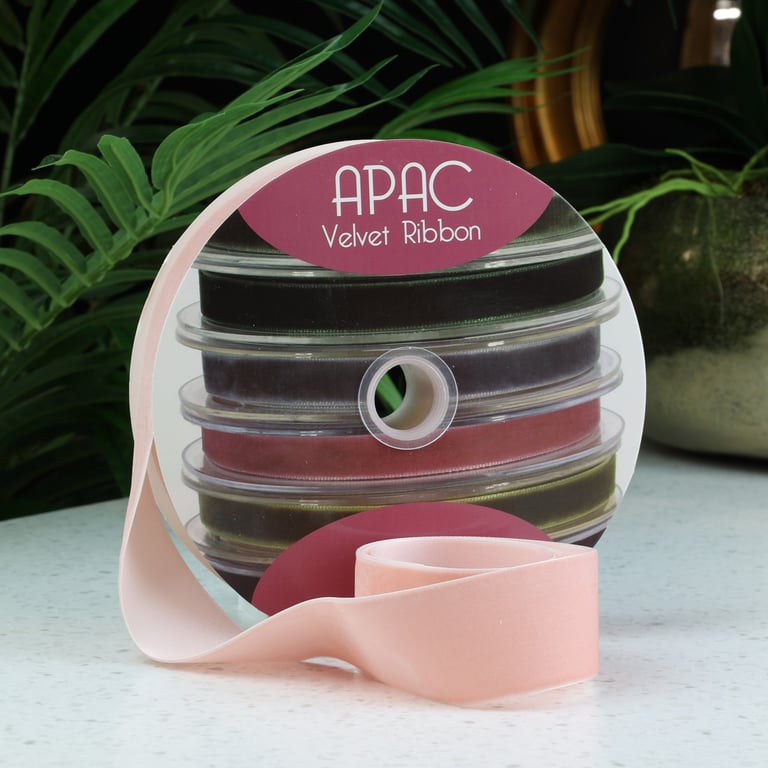 Baby Pink Velvet Ribbon - 38mm x 20m High-Quality Home Decor and Craft Ribbon