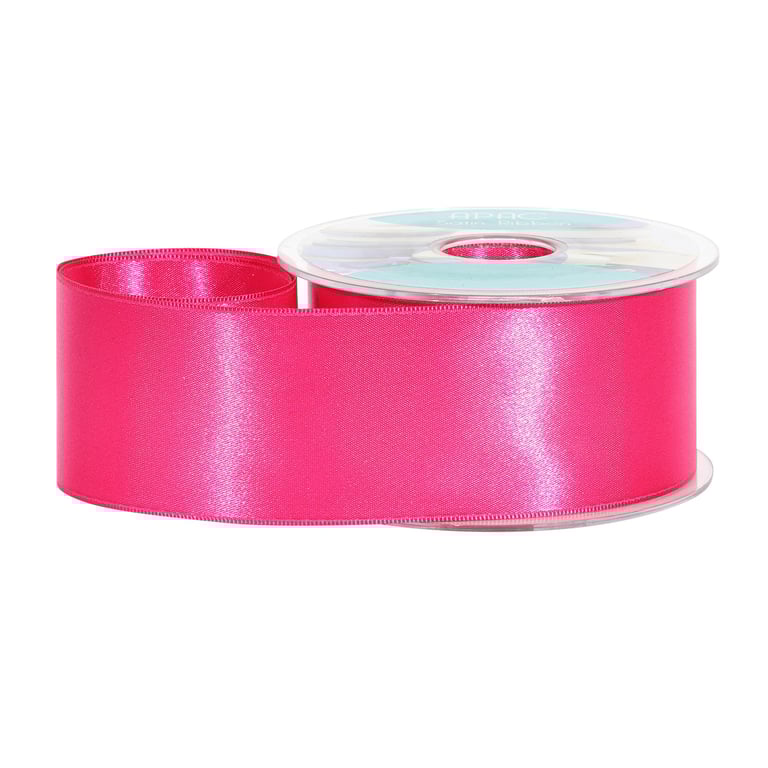 Cerise Double Faced Satin Ribbon - 50mm Wide x 20m Long, Perfect for Home Decor, Fashion & Crafting Applications