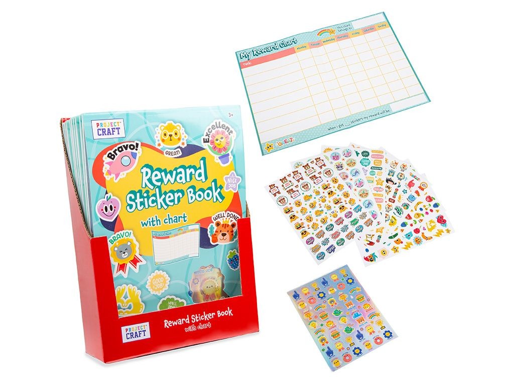 Reward Sticker Book - Fun Educational System for Kids and Classroom Rewards
