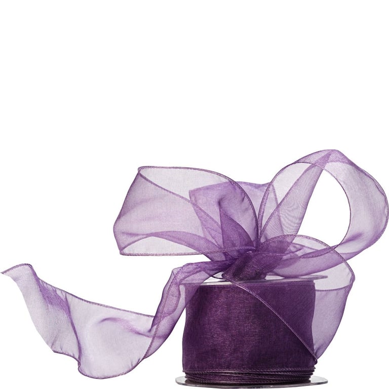 Mauve Wired Organza Ribbon 60mm - Beautiful Wedding and Home Decor Accent Ribbons
