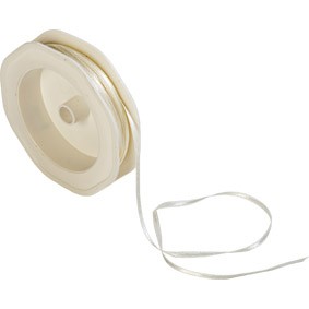Ivory Satin Ribbon 3mm - Luxurious Home Decor and Wedding Craft Supply