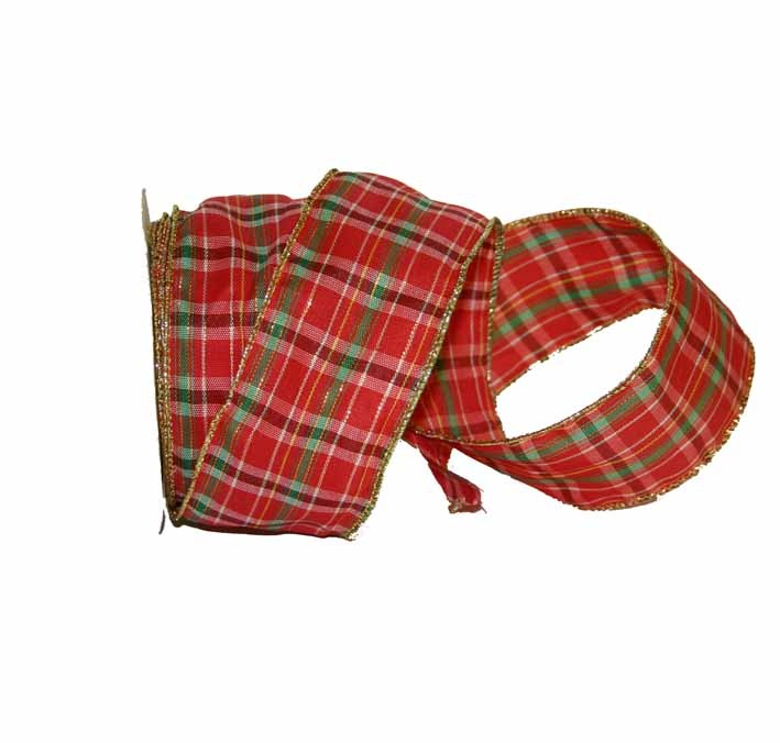 50mm Wired Tartan Ribbon - Craft and Home Decor Ribbon (10 Yards)