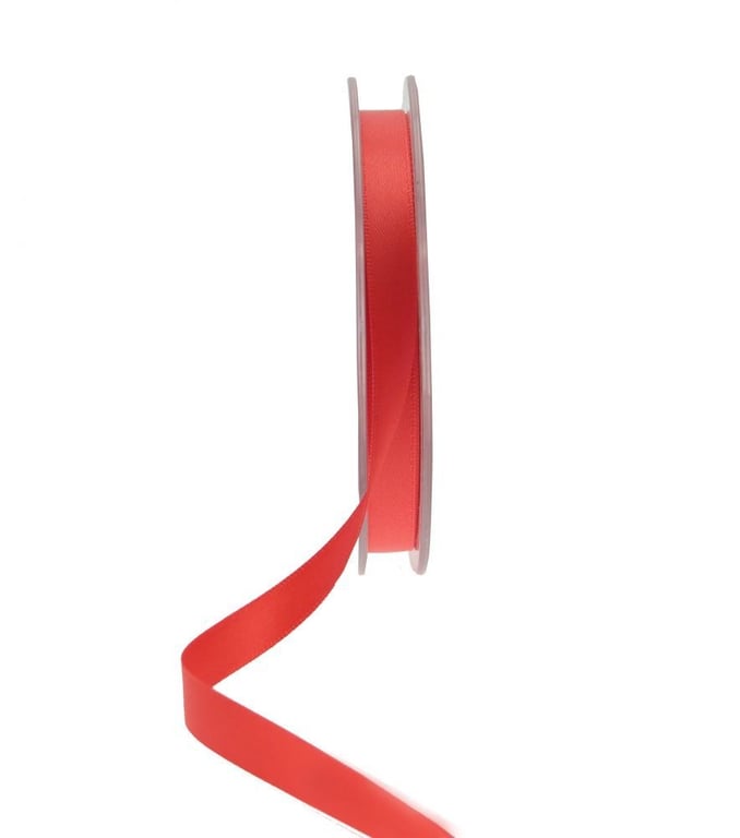 Bright Red 10mm Satin Ribbon - Perfect for Home Decor, Party Decorating & Fashion Accessories