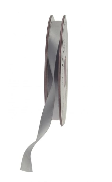Silver Satin Ribbon - 10mm Wide, Perfect for Home Decor and Wedding Crafts