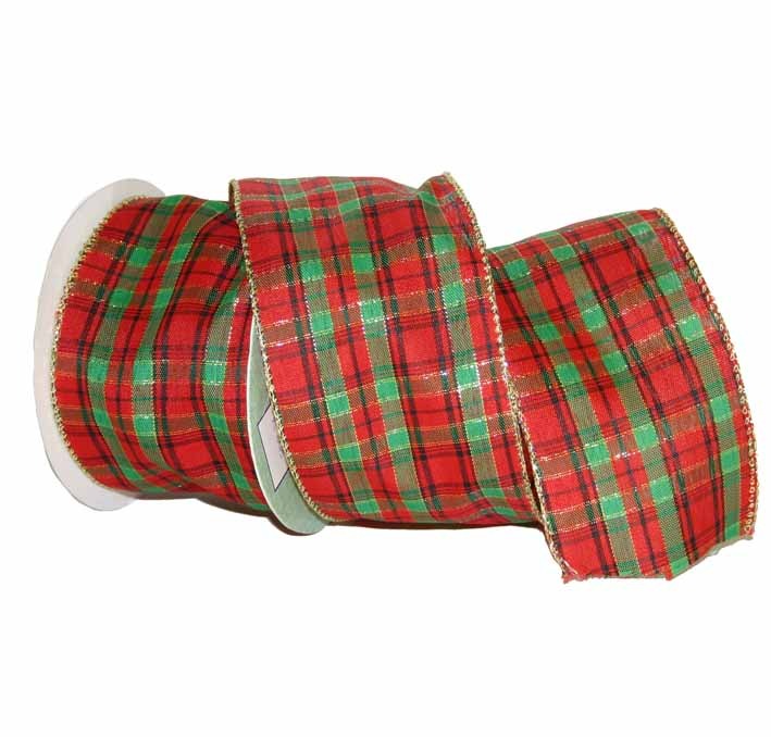 Bonnie Tartan 63mm Decorative Ribbon for Home Decor and Crafting