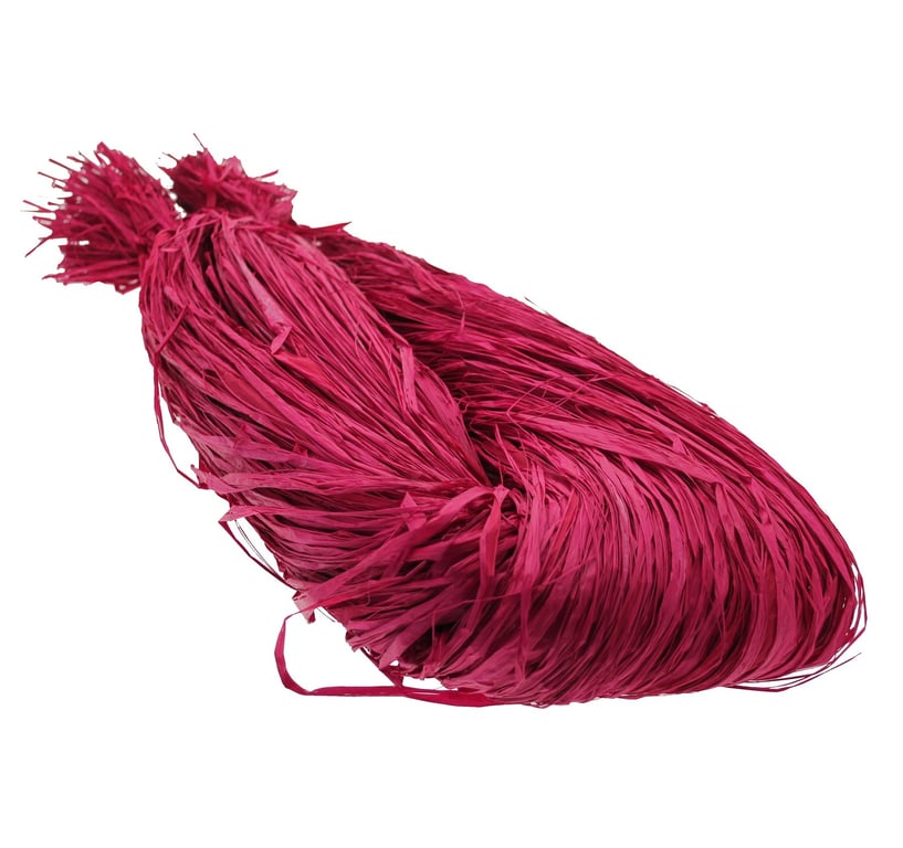 Fuchsia Raffia Handcrafted Woven Home Decor Garden Basket