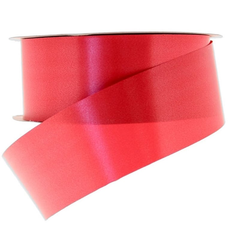 Red Poly Tear Ribbon - Durable Craft and Home Decor Ribbon for Gift Wrapping, Party Decoration, and Wedding Use
