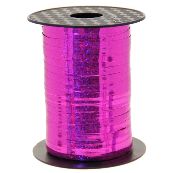 Cerise Holographic Curling Ribbon - Sparkling Wedding and Party Decoration Accents