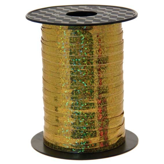 Gold Holographic Curling Decorations - Elegant Home Accents with Vibrant Gold Effects