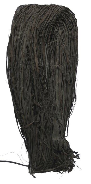 Black Raffia (250g) - Handmade Bag Craft Supplies for Home Decor and Fashion Accessories