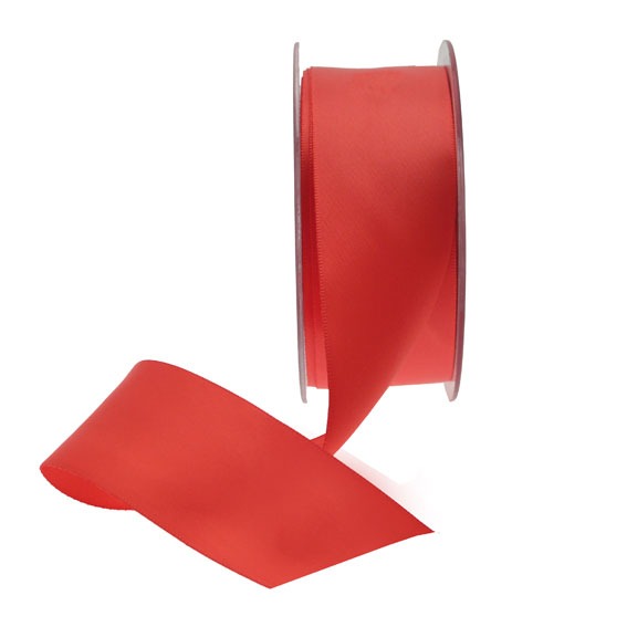 Bright Red Satin Ribbon (38mm) - Elegant Home Decor and Fashion Accents