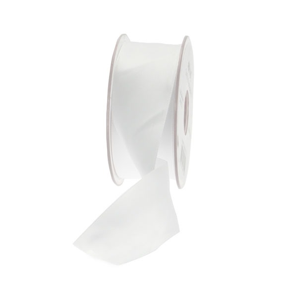35mm White Satin Ribbon for Home Decor, Wedding, and Floral Arrangements