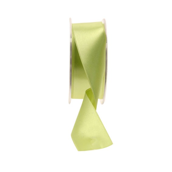 35mm Fluorescent Yellow Satin Ribbon - Perfect for Home Decor and Craft Projects