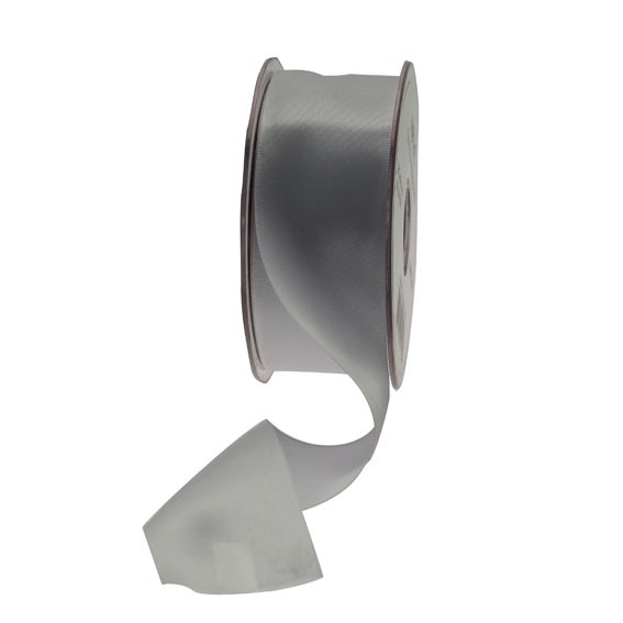 Silver Satin Ribbon, 38mm Wide, Perfect for Home Decor and Craft Projects