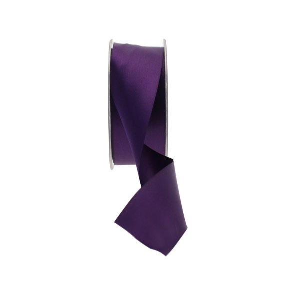 Purple Satin Ribbon - 35mm Wide, Ideal for Home Decor, Wedding & Craft Projects