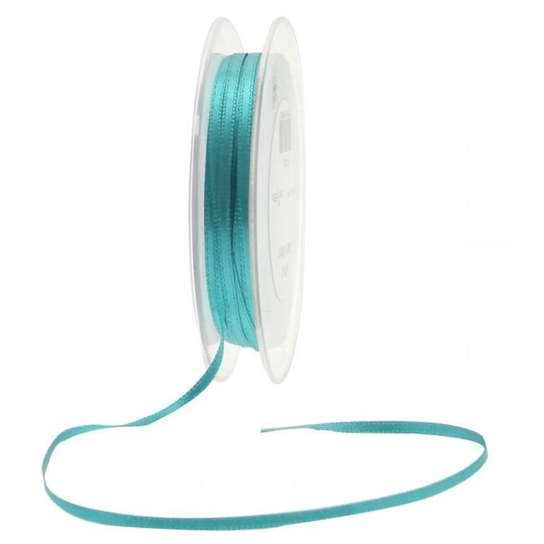 3mm Teal Green Satin Ribbon - Decorative Home and Wedding Craft Supply