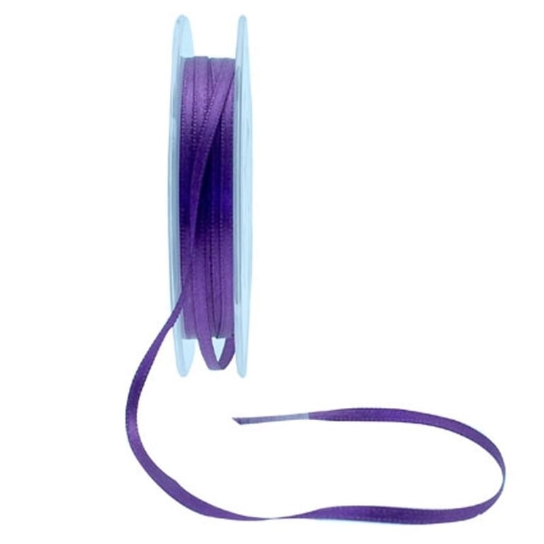 3mm Purple Satin Ribbon - High-Quality Home Decor and Wedding Craft Ribbon