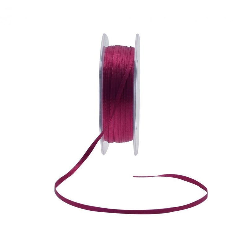 3mm Orchid Satin Ribbon - High-Quality Floral Craft Ribbon for Home Decor and Crafting