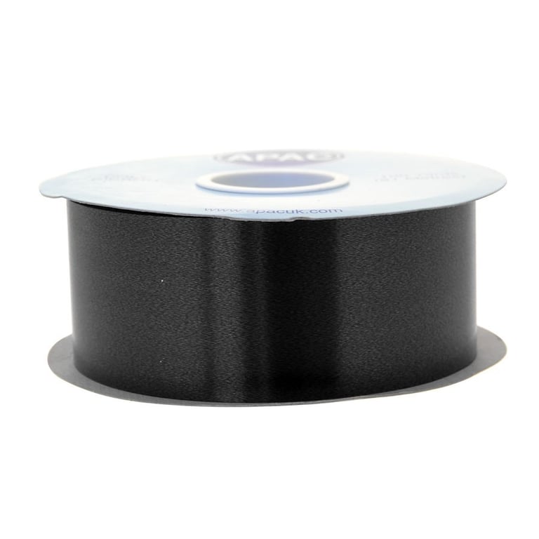 Black Poly Ribbon 2inch - Premium Decorative Home and Craft Supply Tape