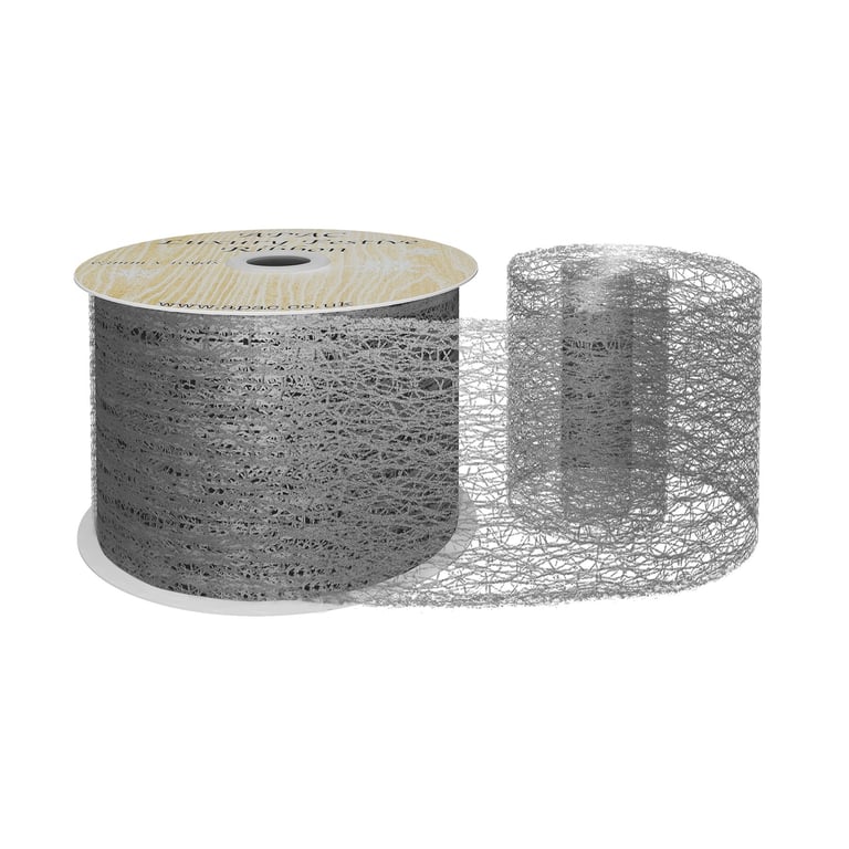 Black Luxury Silver Web Ribbon 63mm Wide Home Decor Fashion Accents