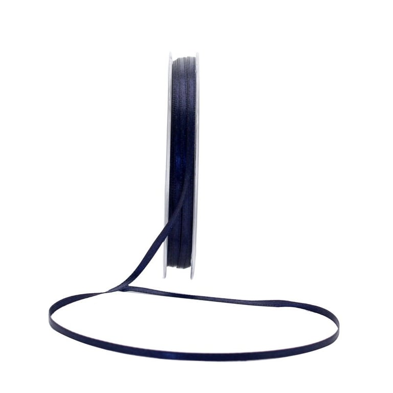 Navy Blue 3mm Satin Ribbon - Wedding Decoration & Home Decor Ribbon