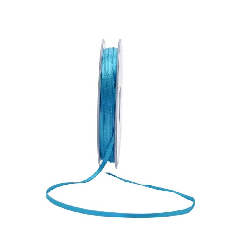 3mm Turquoise Satin Ribbon - Ideal for Jewelry Making and Home Decor Crafting Supplies
