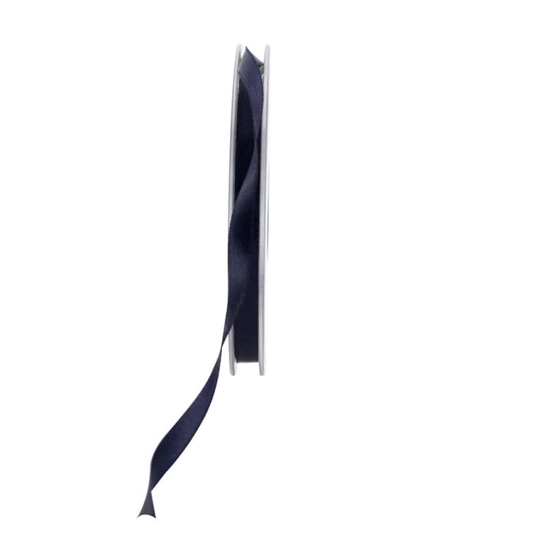 Navy Blue 6mm Satin Ribbon - Decorative Home and Wedding Craft Ribbon