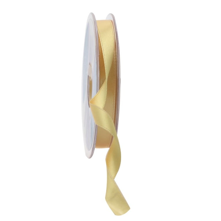 Golden Yellow Satin Ribbon 10mm - Ideal Home Decor and Wedding Craft Supply