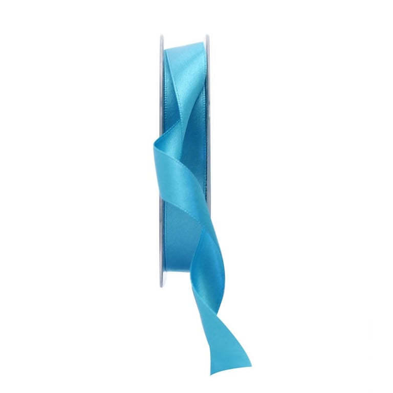 Turquoise Satin Ribbon - 15mm Decorative Home Decor Craft Ribbon