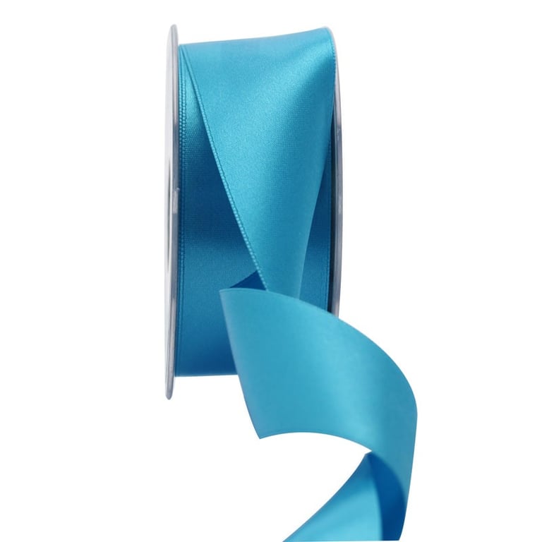 38mm Turquoise Satin Ribbon - Ideal for Home Decor, Crafting & Jewelry Making