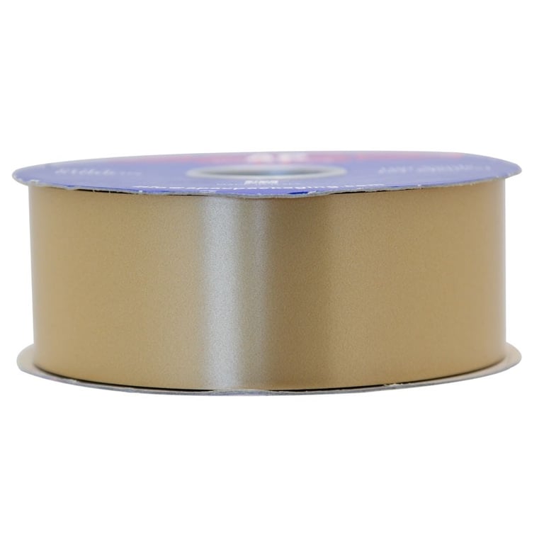 Old Gold Polypropylene Ribbon - Craft Supply for Home Decor and Crafting