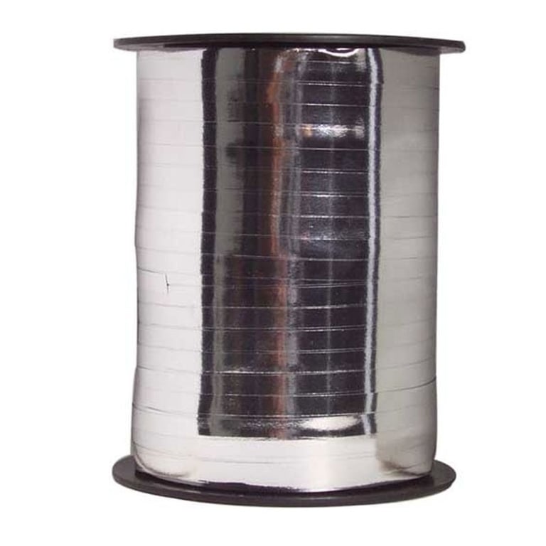 Metallic Silver Curling Ribbon - Versatile Home Decor and Wedding Decoration Accessory