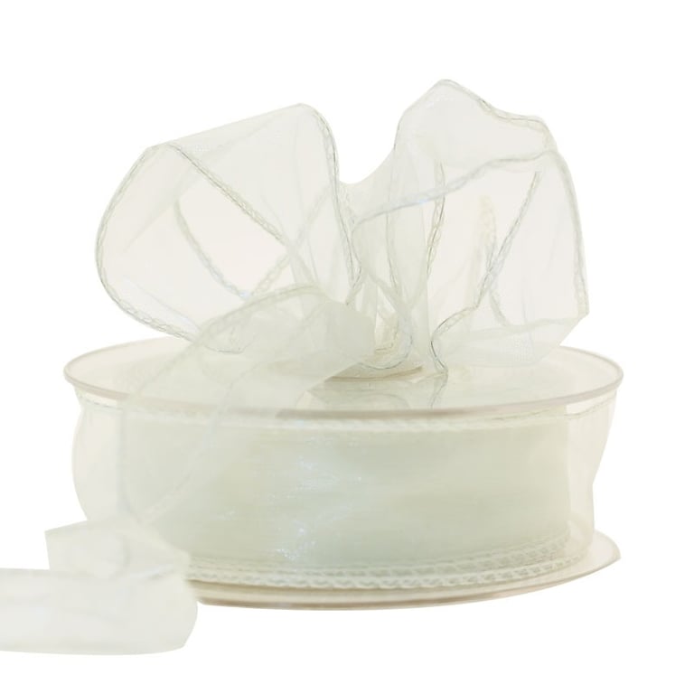 Cream Chiffon Ribbon - 30mm Wide Home Decor and Fashion Accessory