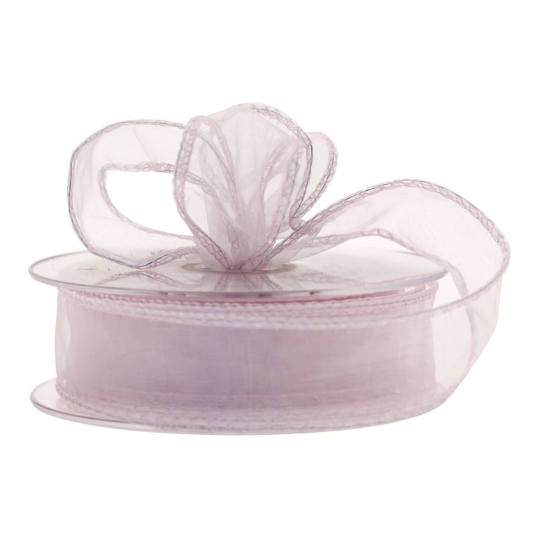Baby Pink Chiffon Ribbon - 30mm Wide, Perfect for Home Decor, Crafting and Wedding Decorations